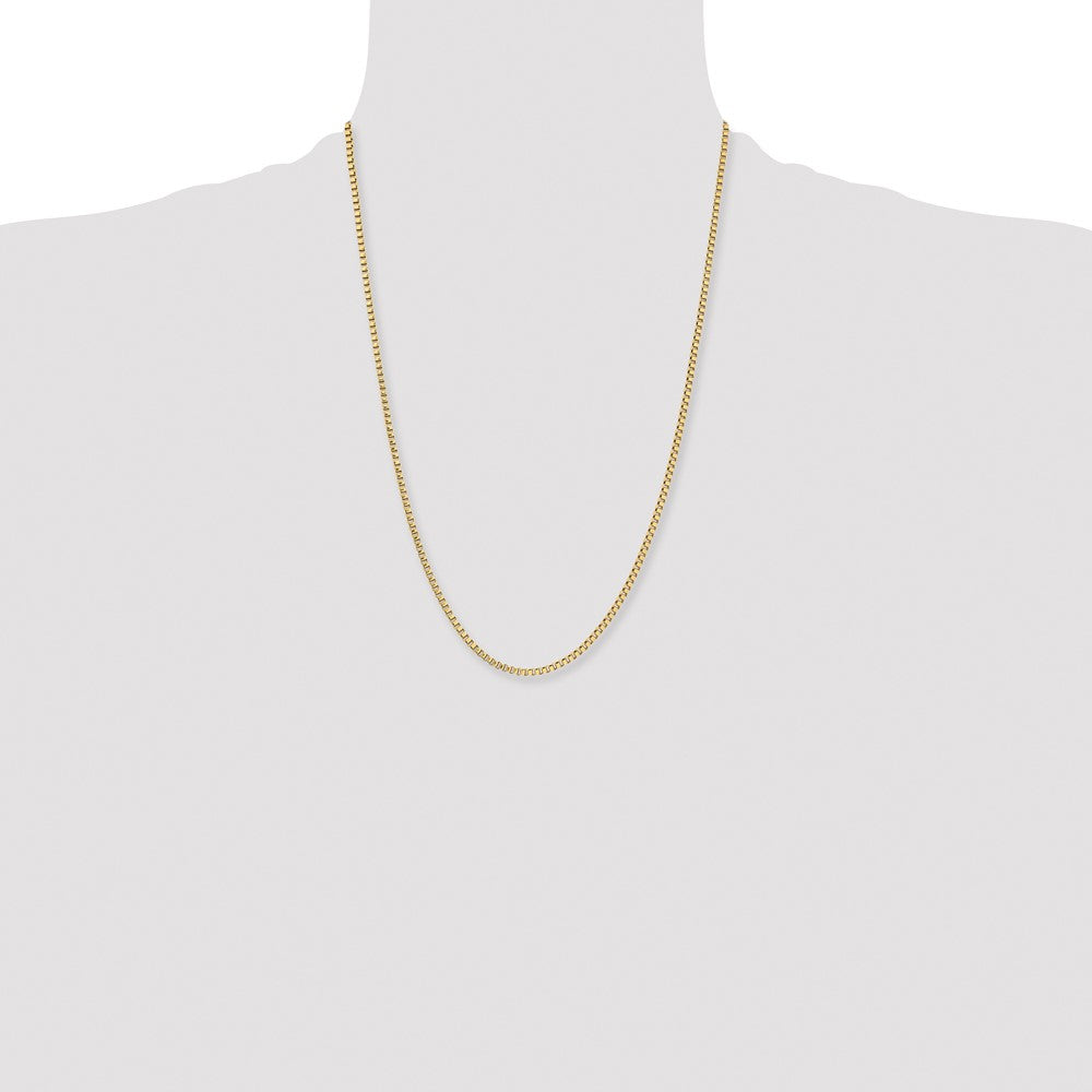 Chisel Stainless Steel Polished Yellow IP-plated 2.4mm 24 inch Box Chain