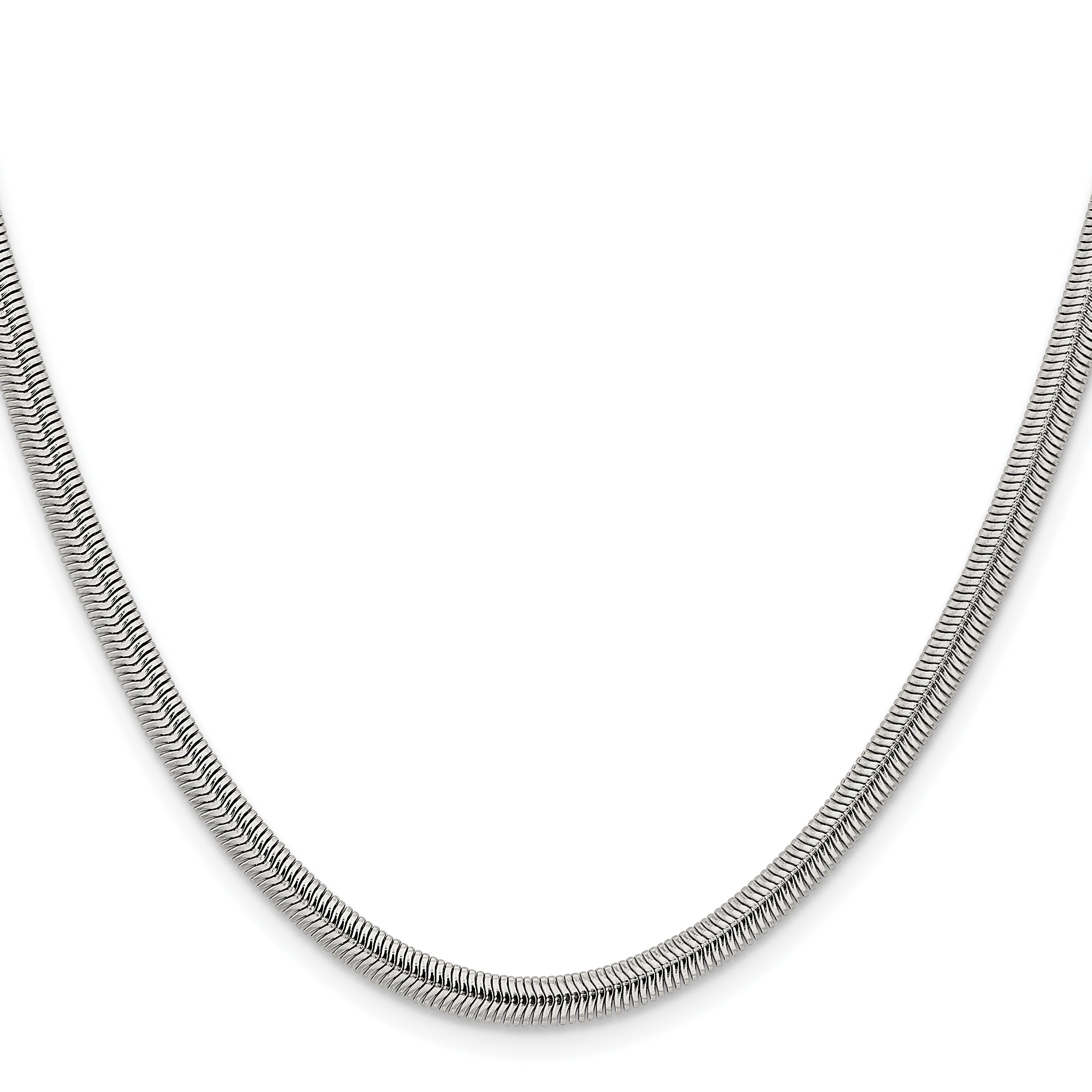 Chisel Stainless Steel Polished 4.2mm 20 inch Flat Snake Chain
