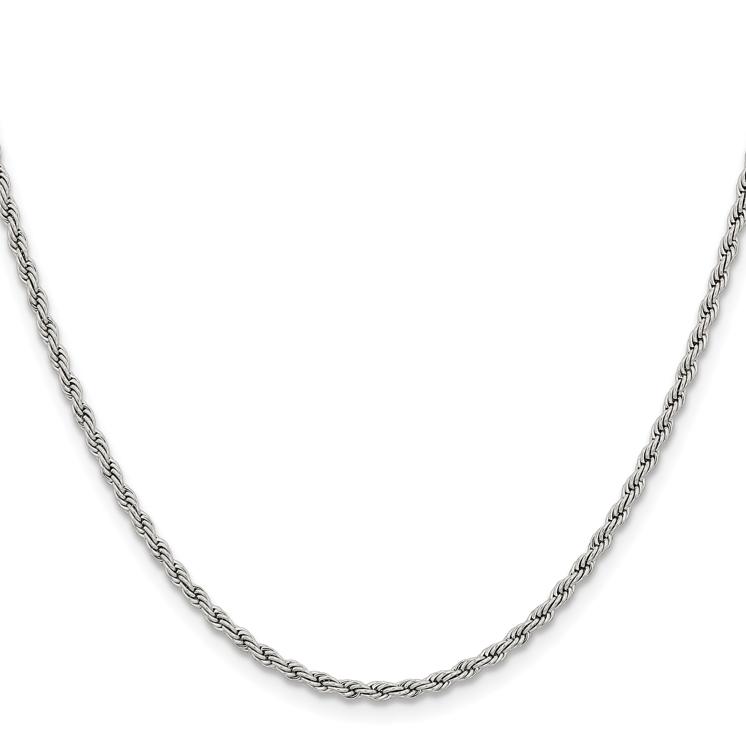 Chisel Stainless Steel Polished 2.4mm 18 inch Rope Chain