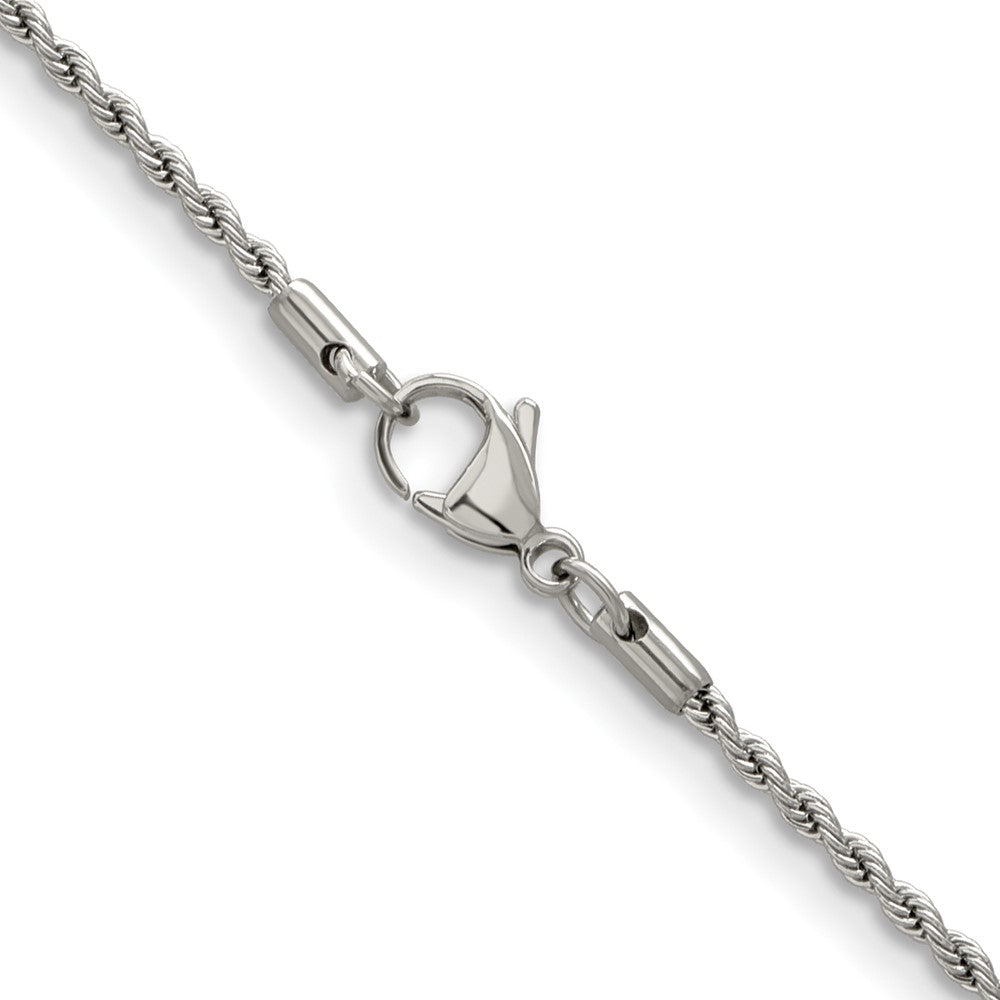 Chisel Stainless Steel Polished 2.4mm 22 inch Rope Chain