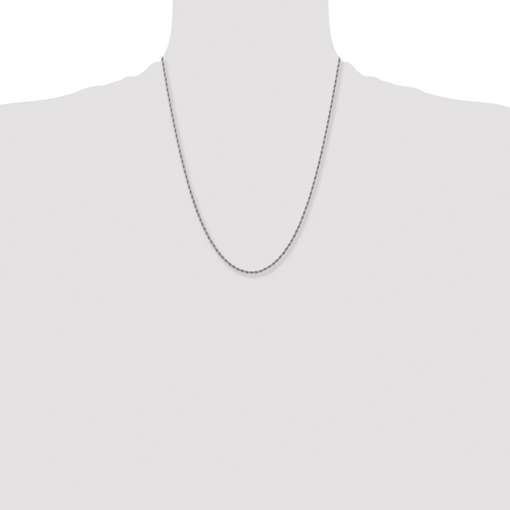 Chisel Stainless Steel Polished 2.4mm 22 inch Rope Chain