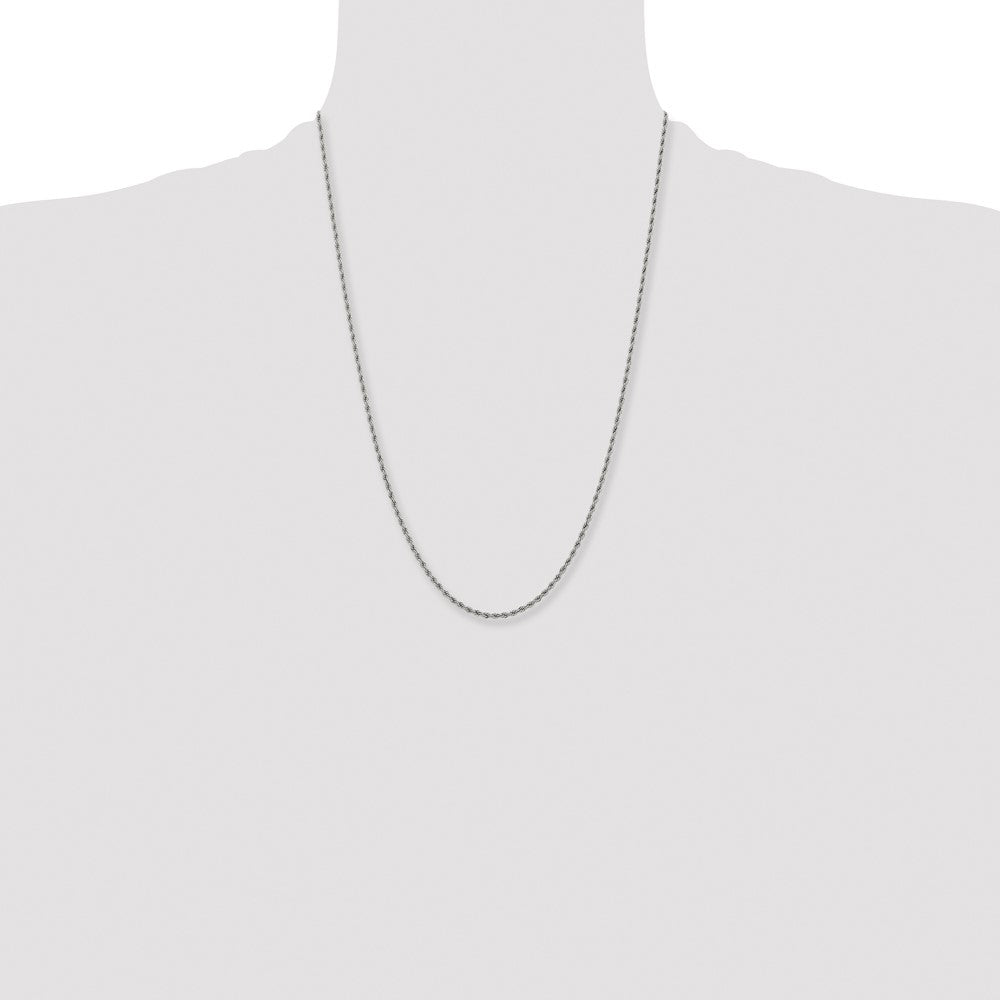 Chisel Stainless Steel Polished 2.4mm 24 inch Rope Chain