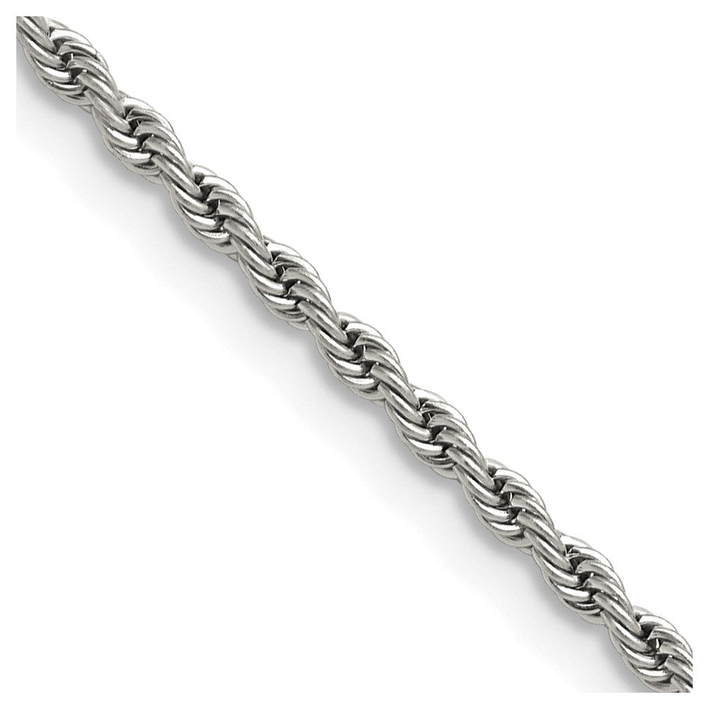 Chisel Stainless Steel Polished 2.4mm 22 inch Rope Chain