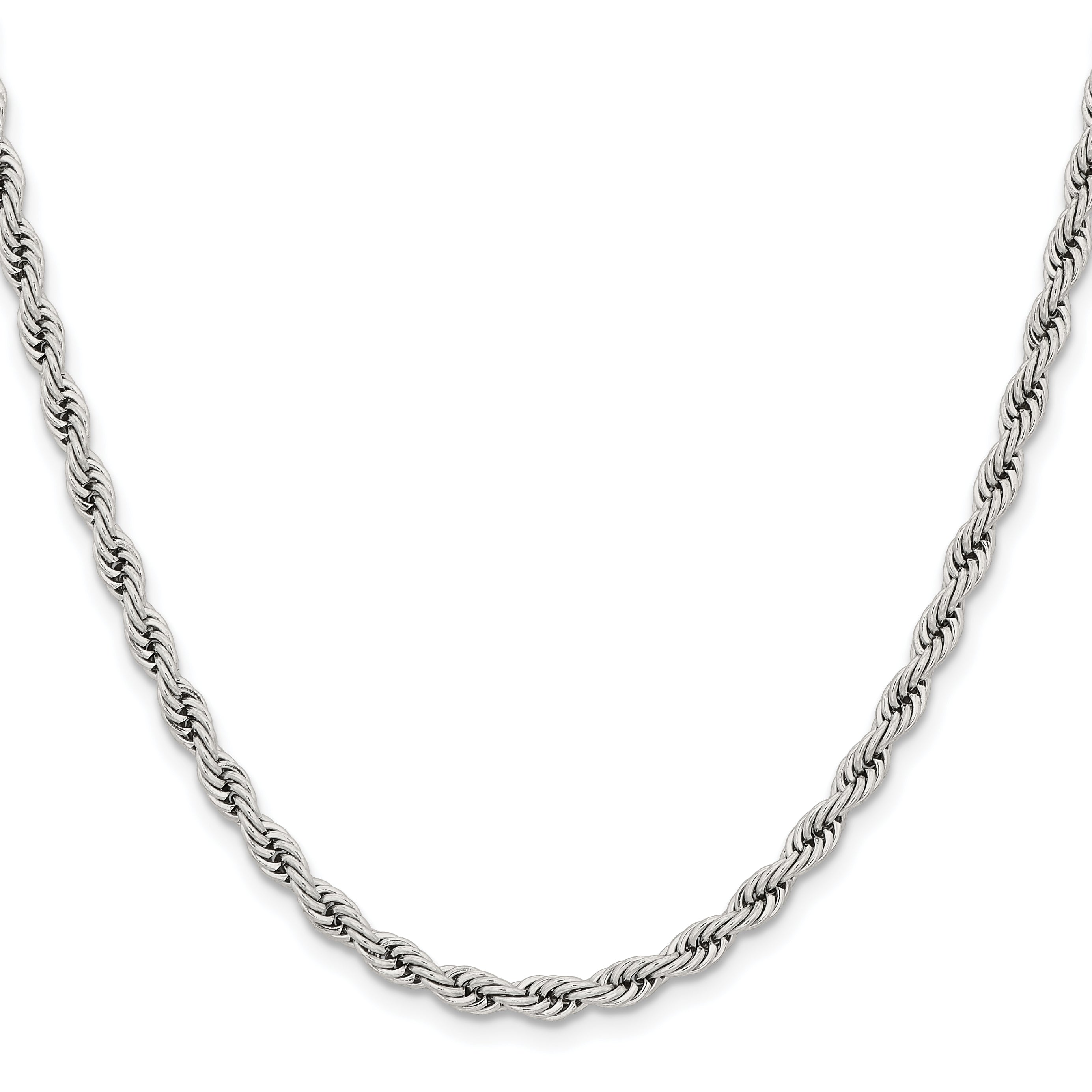 Chisel Stainless Steel Polished 4mm 18 inch Rope Chain