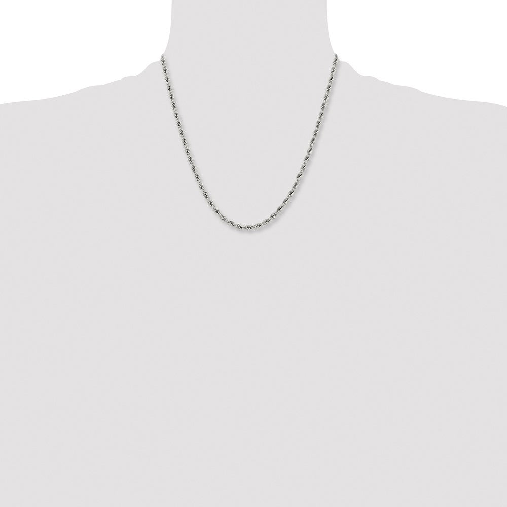 Chisel Stainless Steel Polished 4mm 20 inch Rope Chain