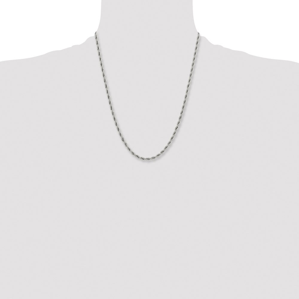 Chisel Stainless Steel Polished 4mm 22 inch Rope Chain