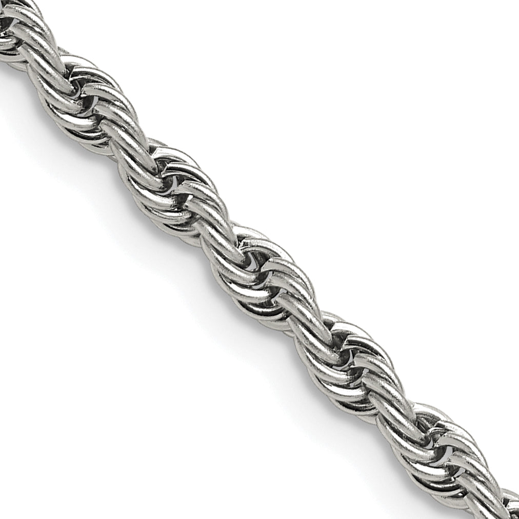 Chisel Stainless Steel Polished 4mm 18 inch Rope Chain
