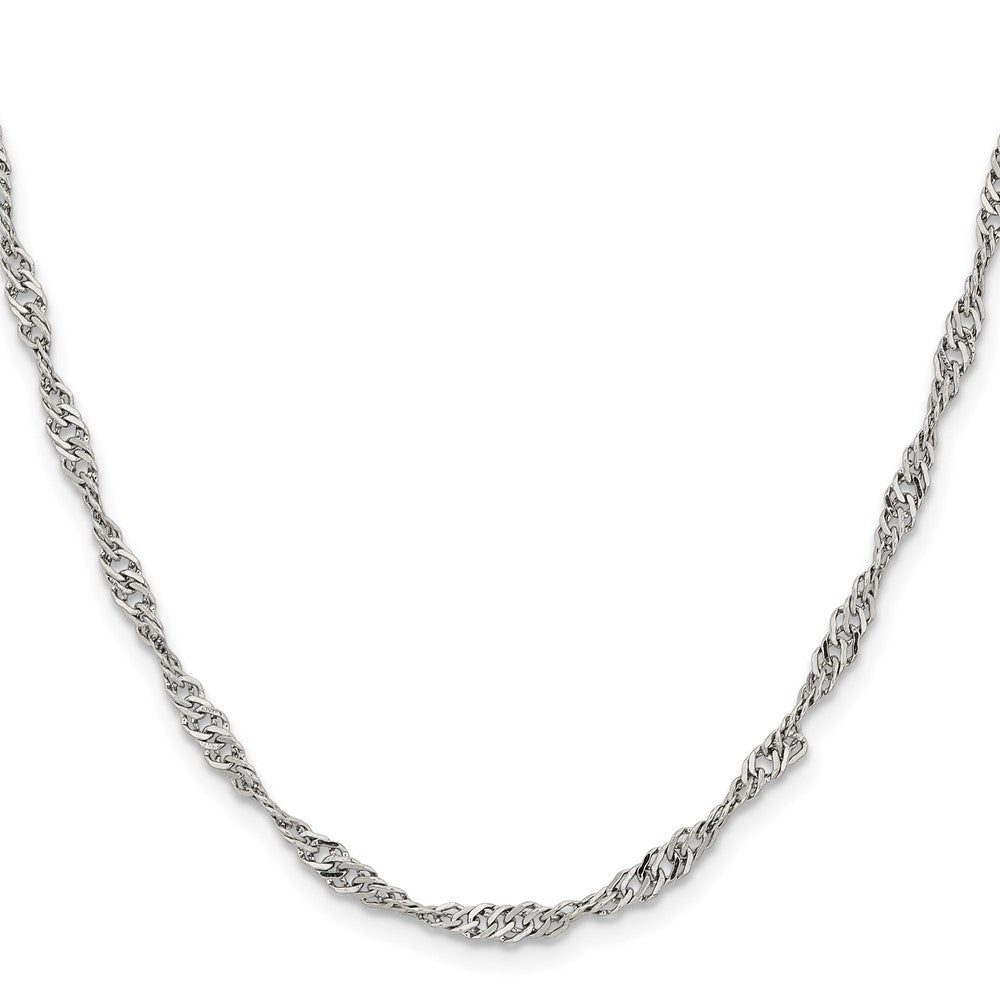 Chisel Stainless Steel Polished 3mm 24 inch Singapore Chain