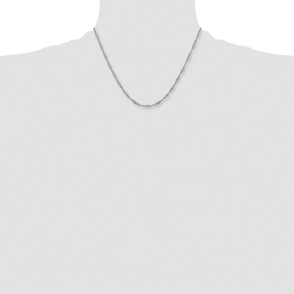 Chisel Stainless Steel Polished 3mm 18 inch Singapore Chain