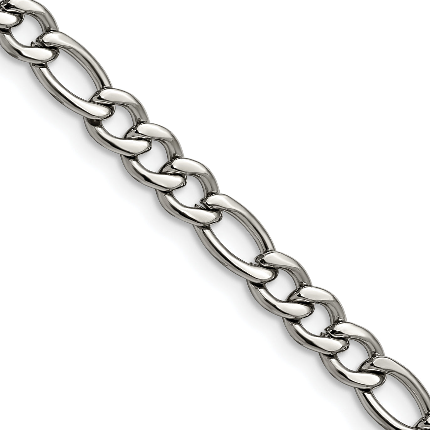 Chisel Stainless Steel Polished 5.3mm 20 inch Figaro Chain