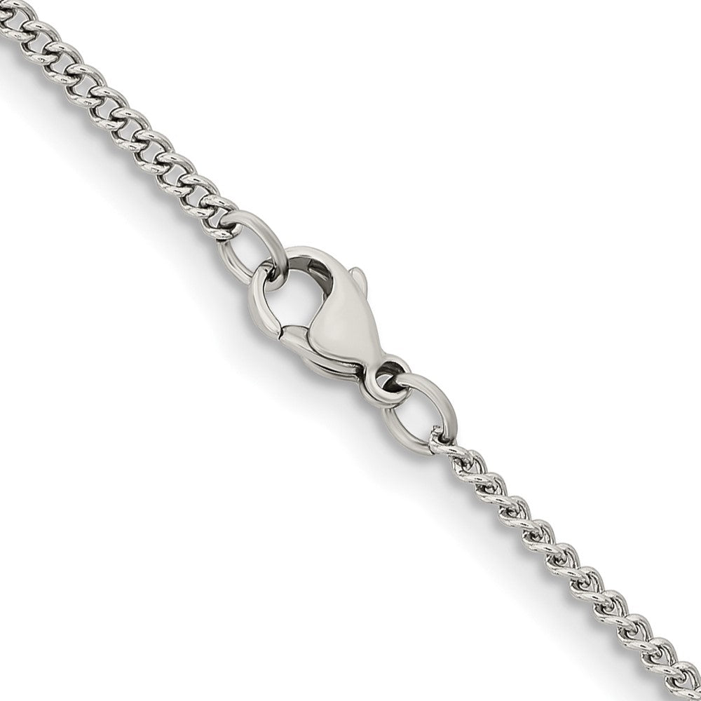 Chisel Stainless Steel Polished 2.25mm 20 inch Round Curb Chain