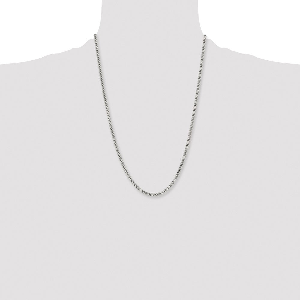 Chisel Stainless Steel Polished 4mm 24 inch Round Curb Chain
