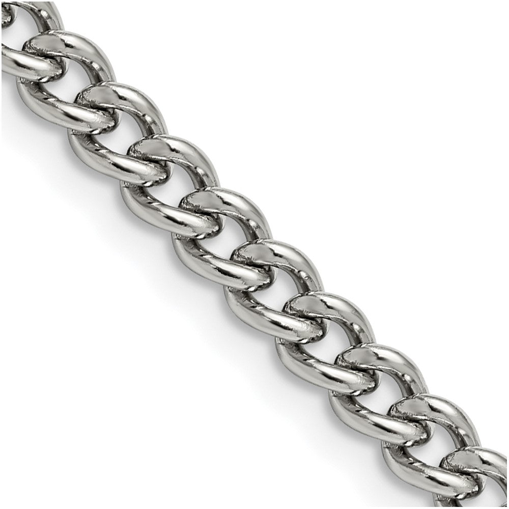 Chisel Stainless Steel Polished 5.3mm 20 inch Round Curb Chain