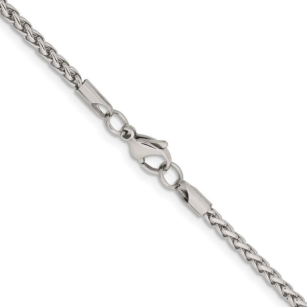 Chisel Stainless Steel Polished 3mm 24 inch Wheat Chain