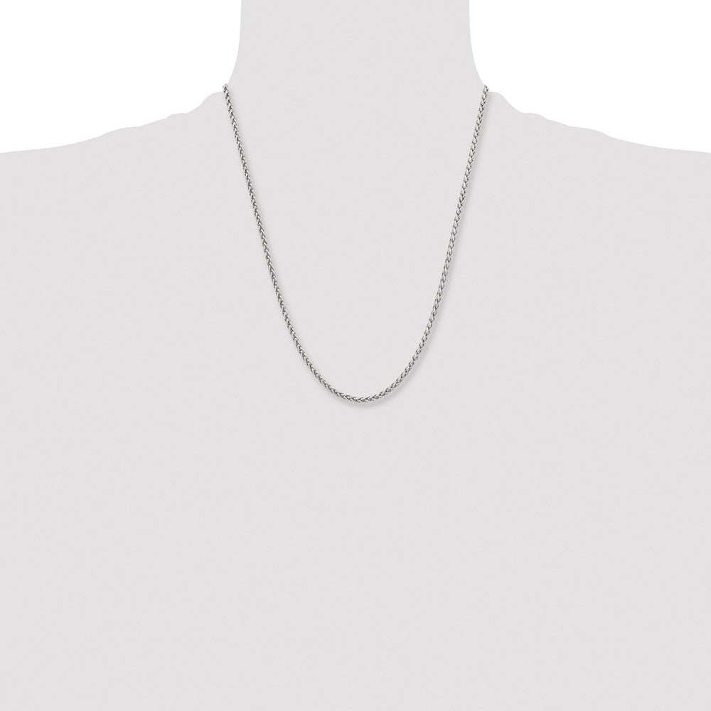 Chisel Stainless Steel Polished 3mm 22 inch Wheat Chain