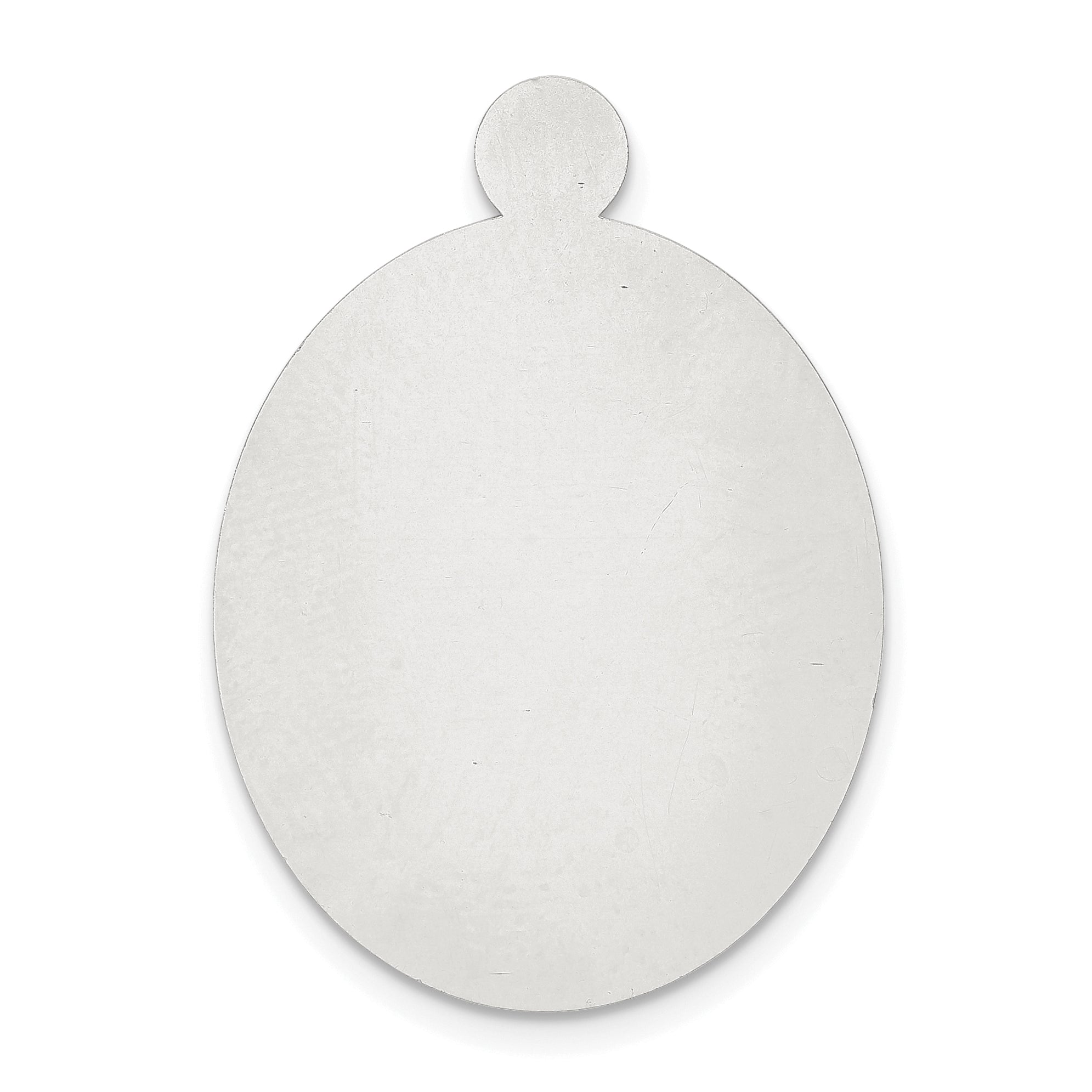 Sterling Silver Oval w/Eyelet Stamping