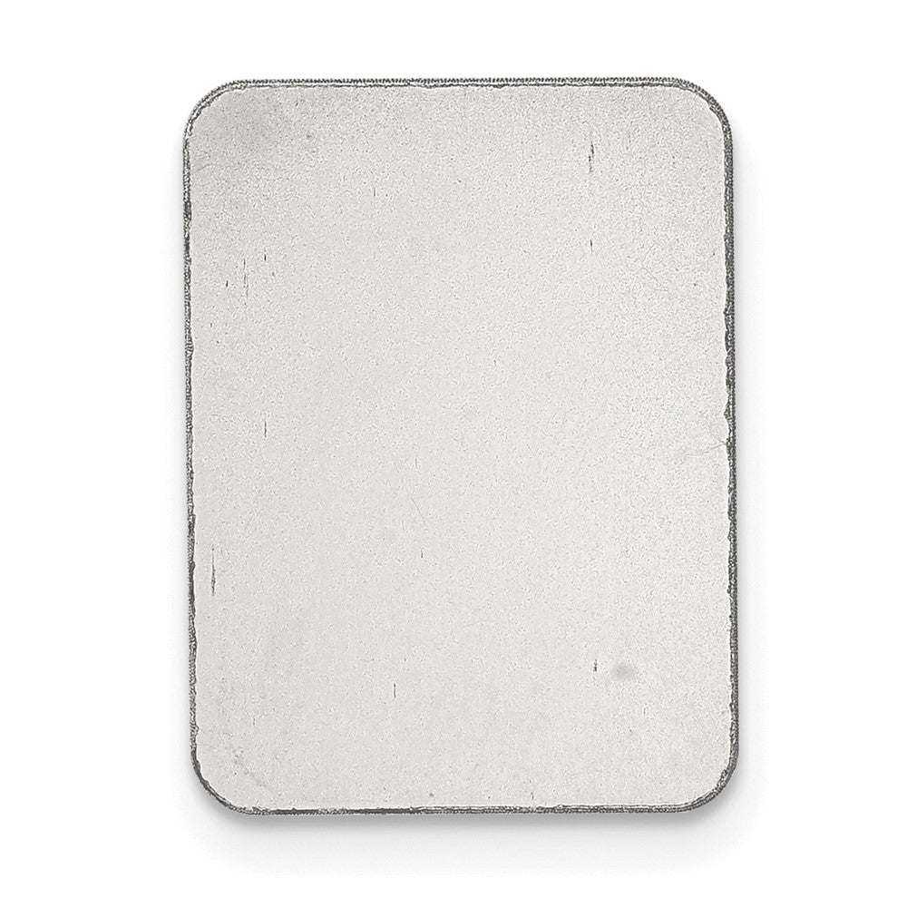 Sterling Silver Rectangle w/Rounded Edge Stamping