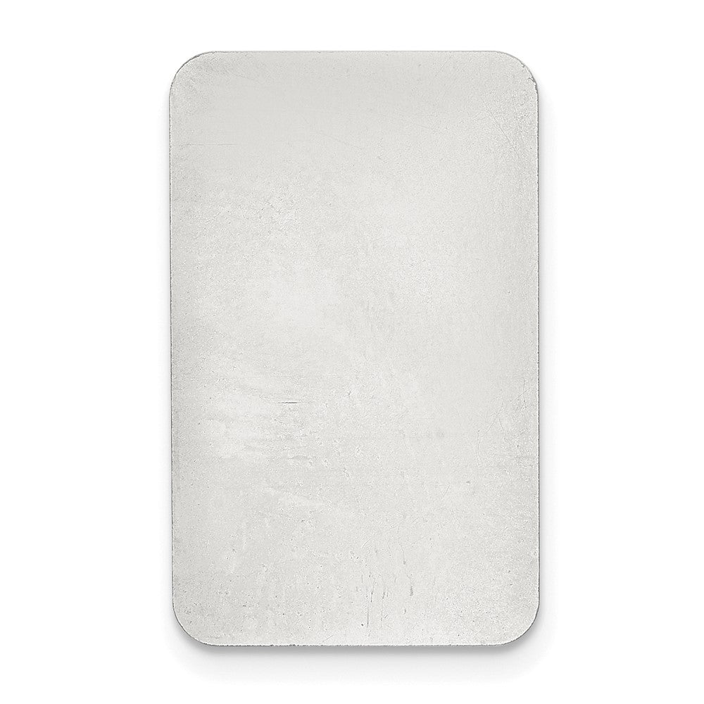 Sterling Silver Rectangle w/Rounded Edge Stamping