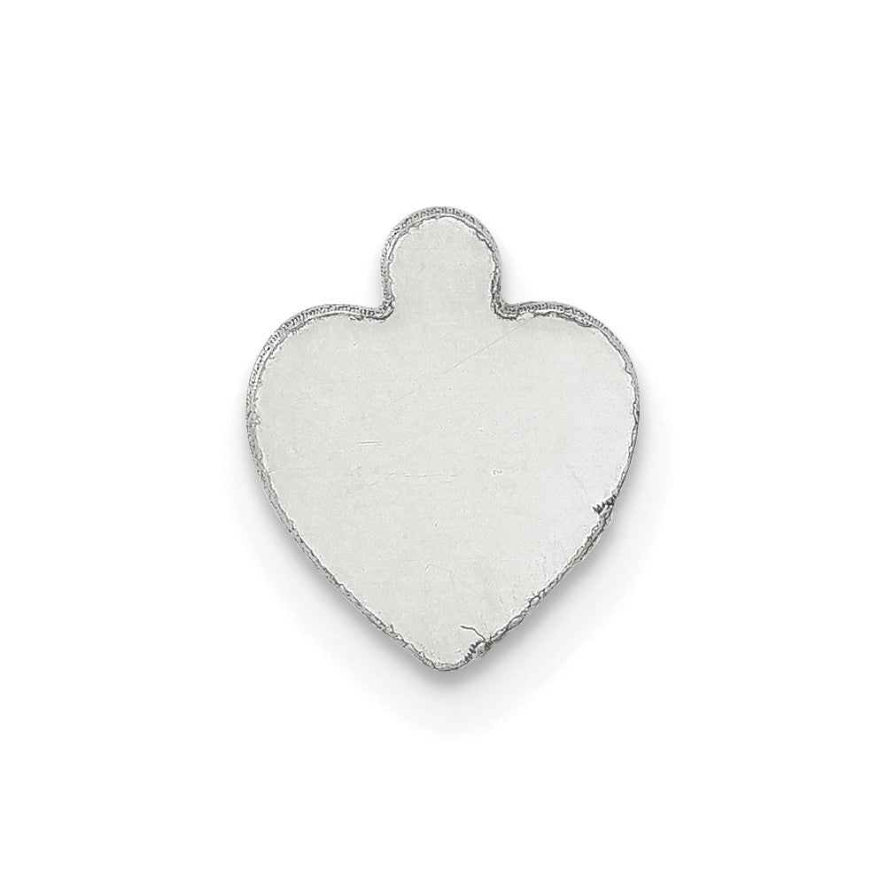 Sterling Silver Heart w/Eyelet Stamping