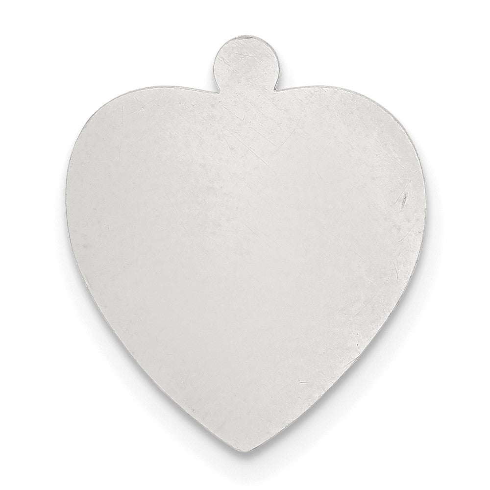 Sterling Silver Heart Shape w/Eyelet Stamping