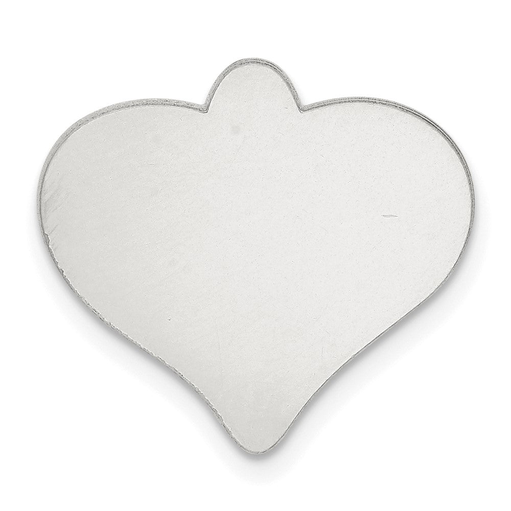 Sterling Silver Full Heart Shape w/Eyelet Stamping