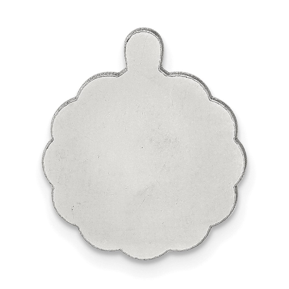 Sterling Silver Round Scalloped w/Eyelet Stamping