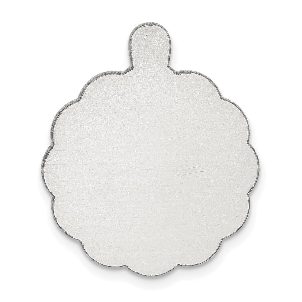 Sterling Silver Round Scalloped w/Eyelet Stamping