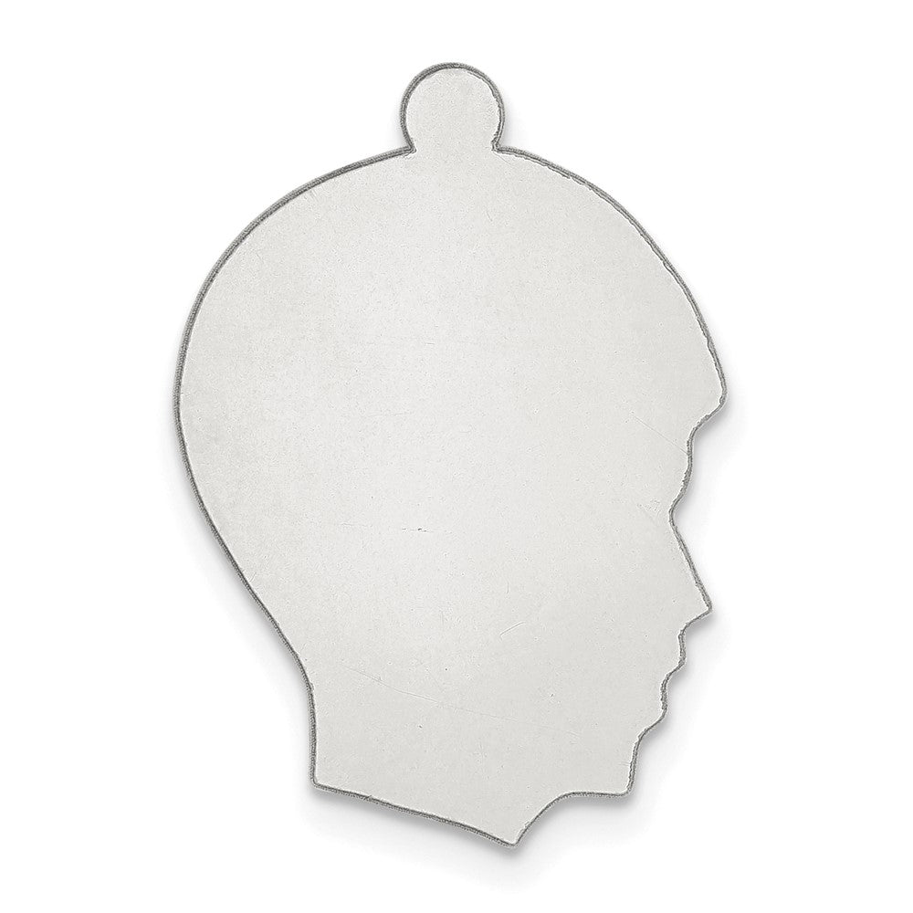 Sterling Silver Boys Head w/Eyelet Stamping