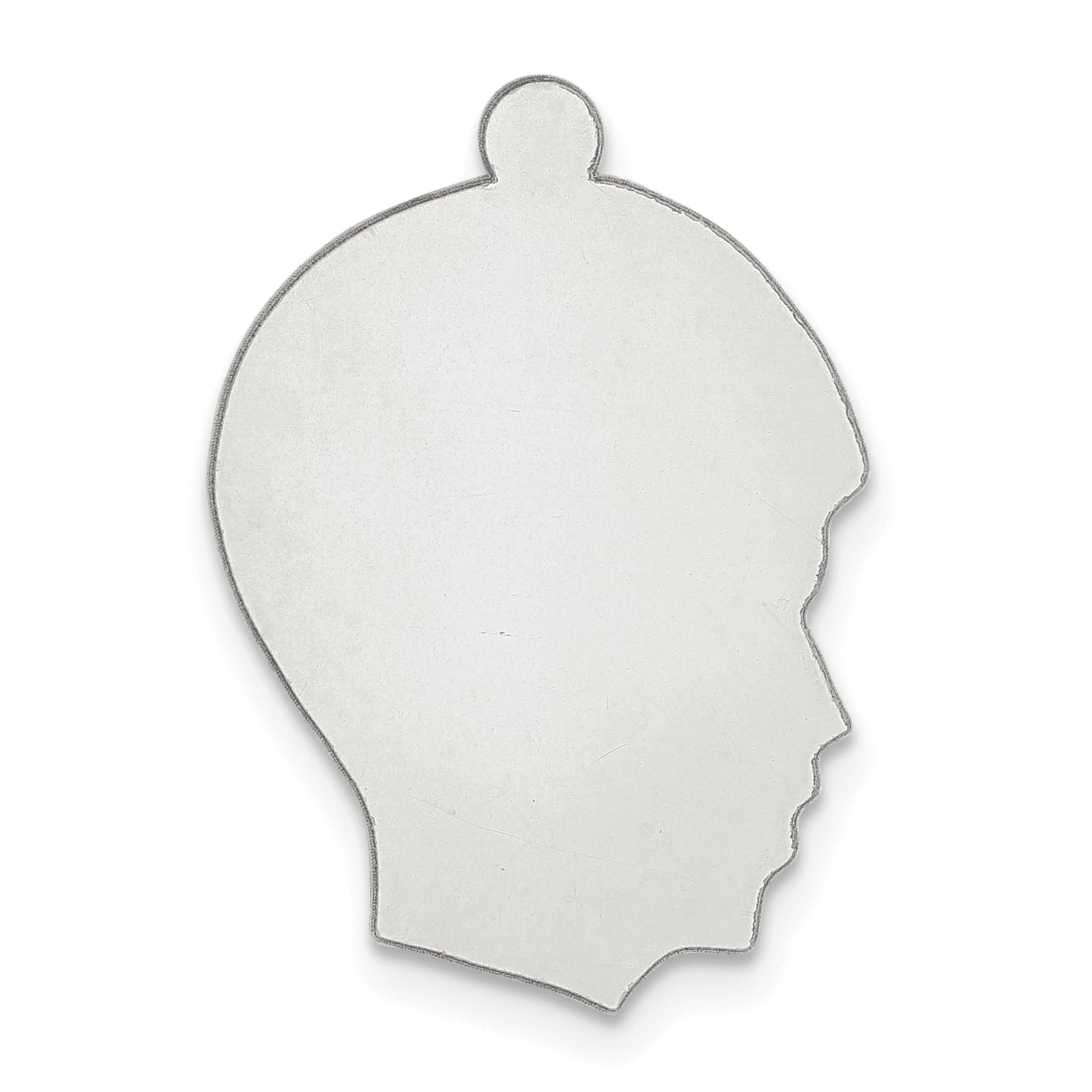 Sterling Silver Boys Head w/Eyelet Stamping