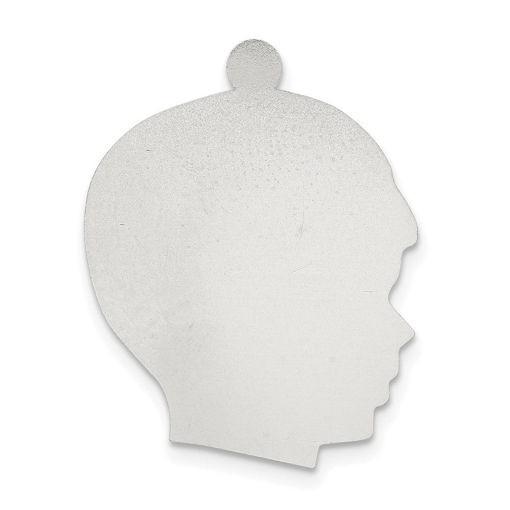 Sterling Silver Boys Head w/Eyelet Stamping