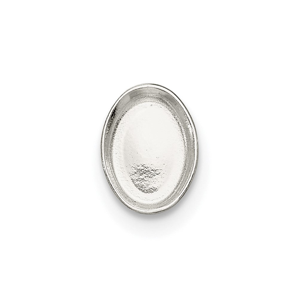 Sterling Silver Oval Bezel Cabochon 7 x 5mm Earring Setting
