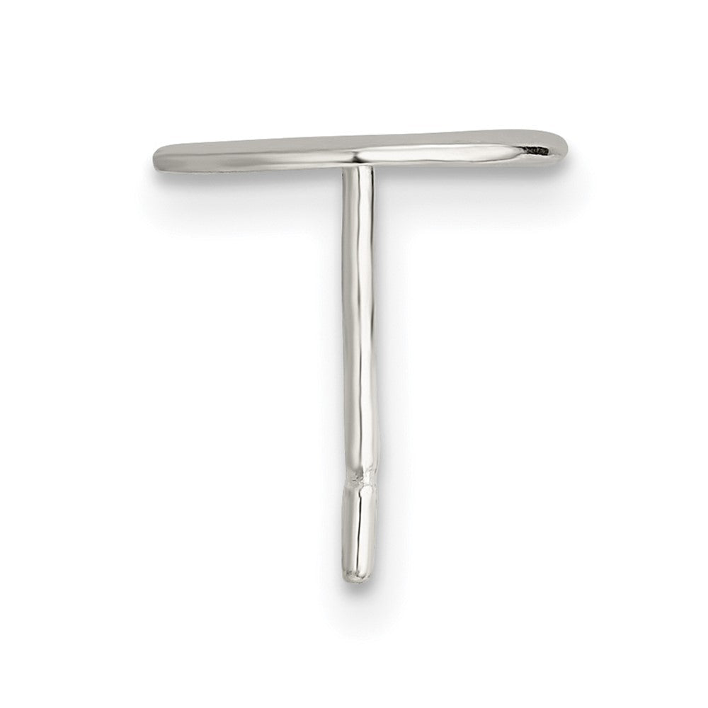 Sterling Silver Polished 10.0mm Flattened Disc Earring