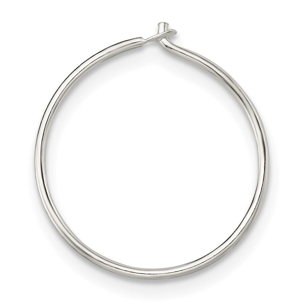 Sterling Silver 16.0mm Diameter Wire Hoops