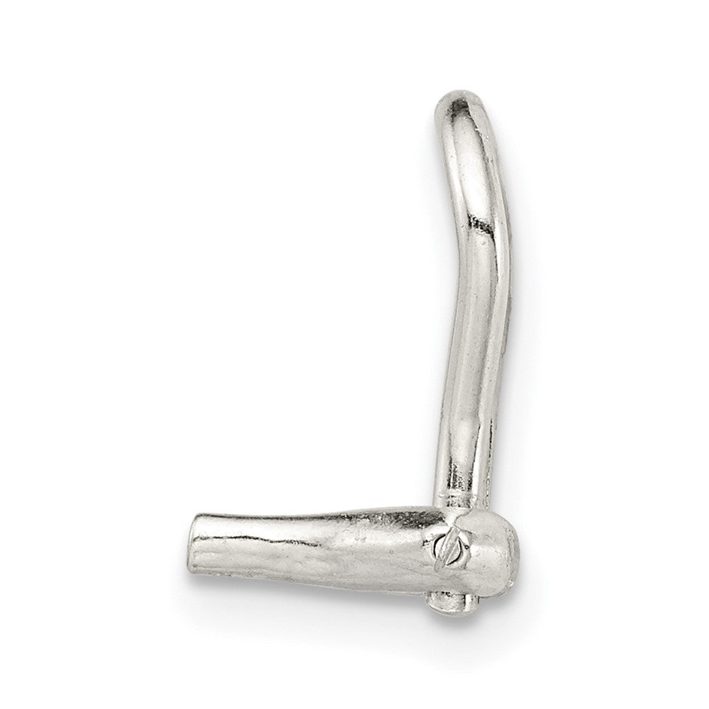 Sterling Silver .70 x .33 inch Omega Clip Earring Component