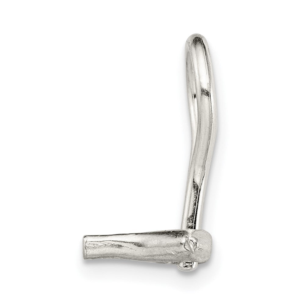 Sterling Silver .82 x .33 inch Omega Clip Earring Component