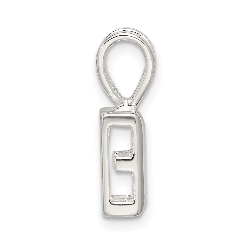 Sterling Silver Emerald 11 x 9mm Back Set Fixed Bail Pendant Setting