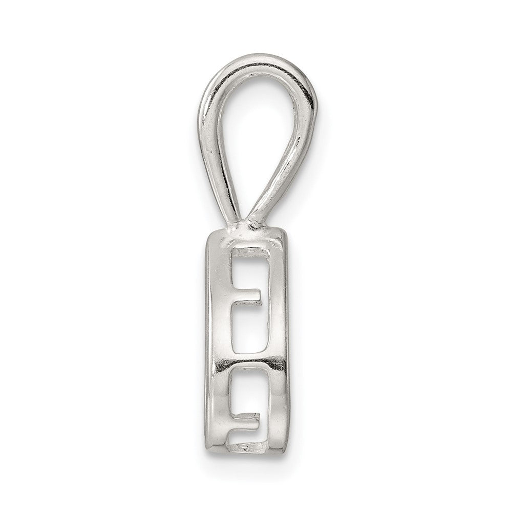 Sterling Silver Pear 6 x 4mm Fixed Bail Pendant Setting