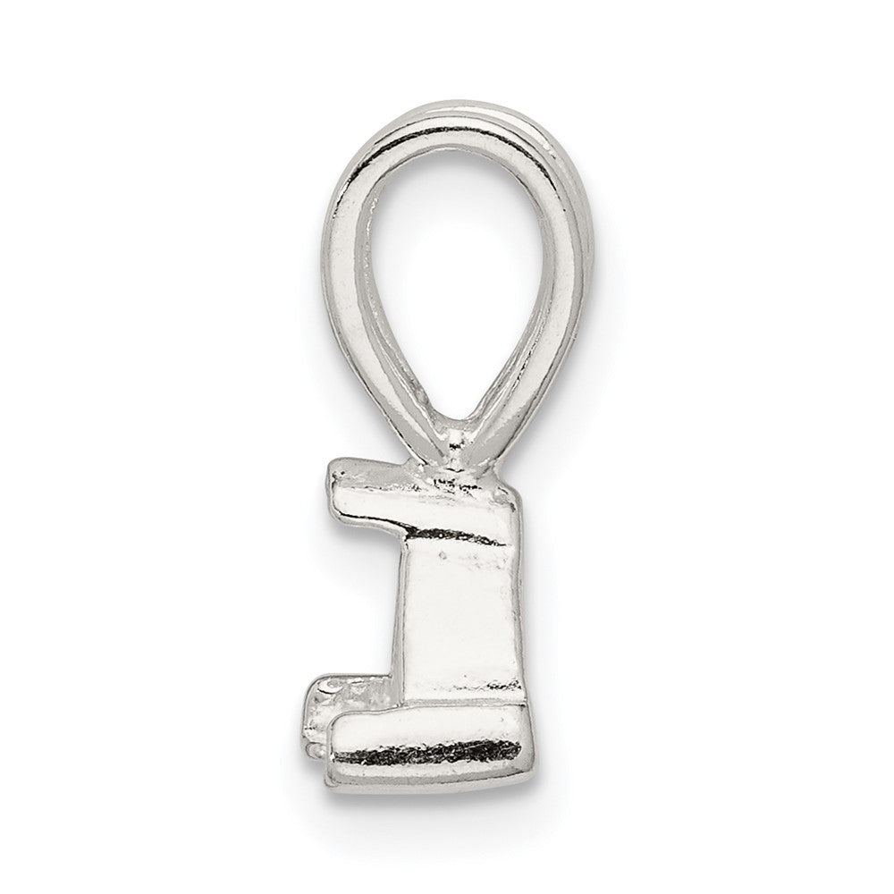 Sterling Silver Trillion 7.0mm V-End Fixed Bail Pendant Setting