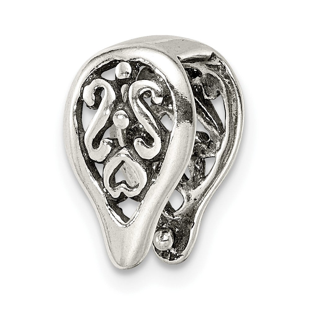 Sterling Silver 7.0mm Fancy Antiqued Casted Bail
