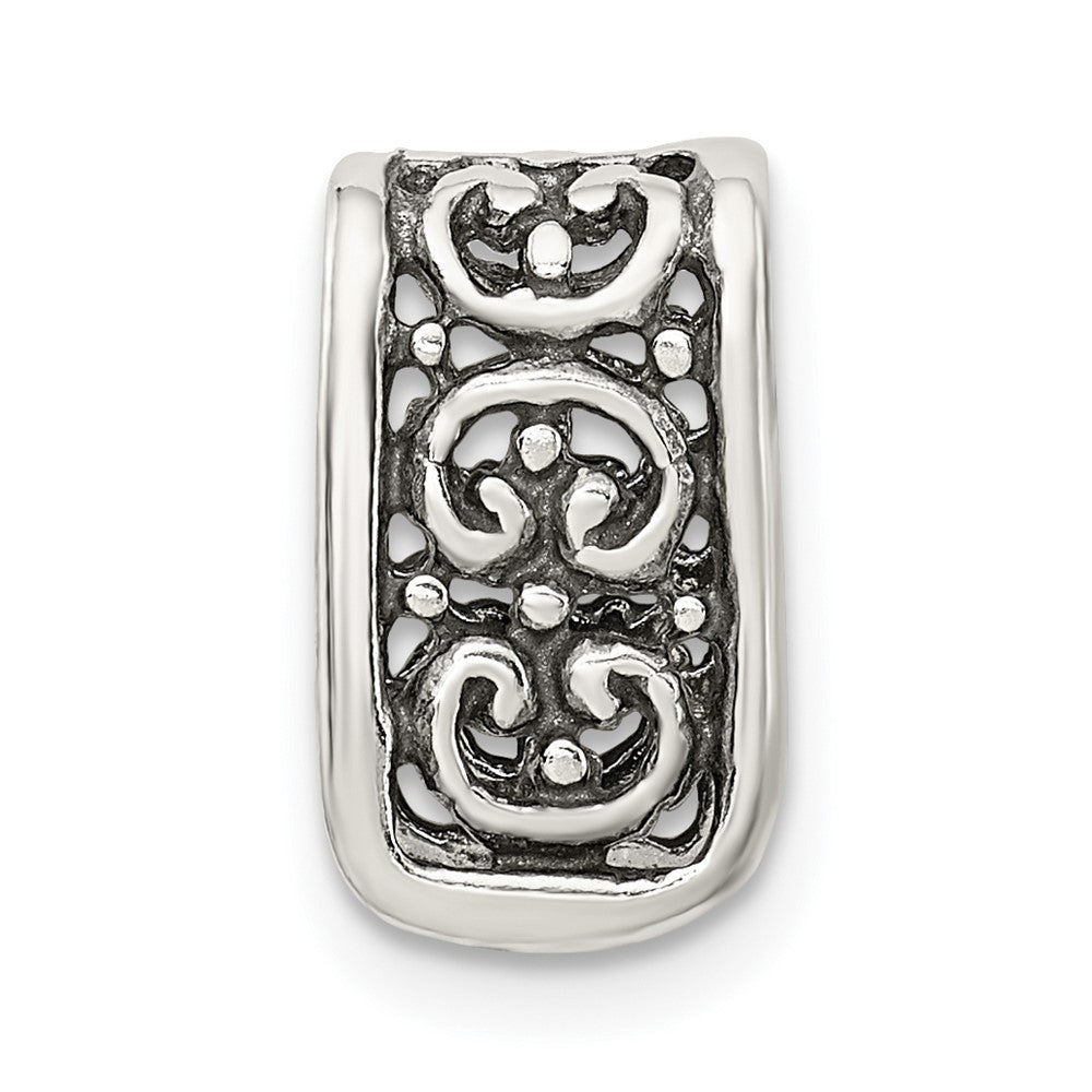 Sterling Silver 4.0mm Fancy Antiqued Casted Bail