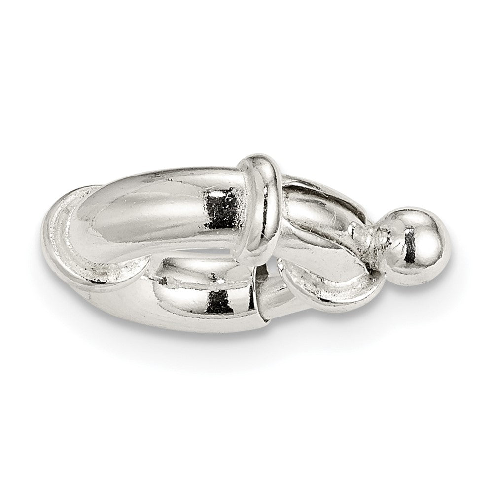 Sterling Silver 12.1mm Fancy Spring Ring Clasp