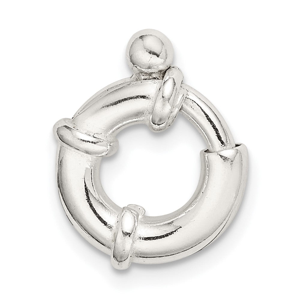 Sterling Silver 12.1mm Fancy Spring Ring Clasp