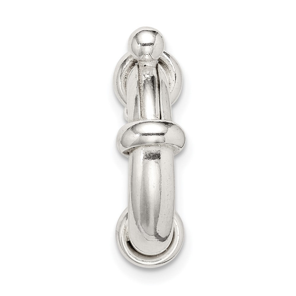 Sterling Silver 16.1mm Fancy Spring Ring Clasp