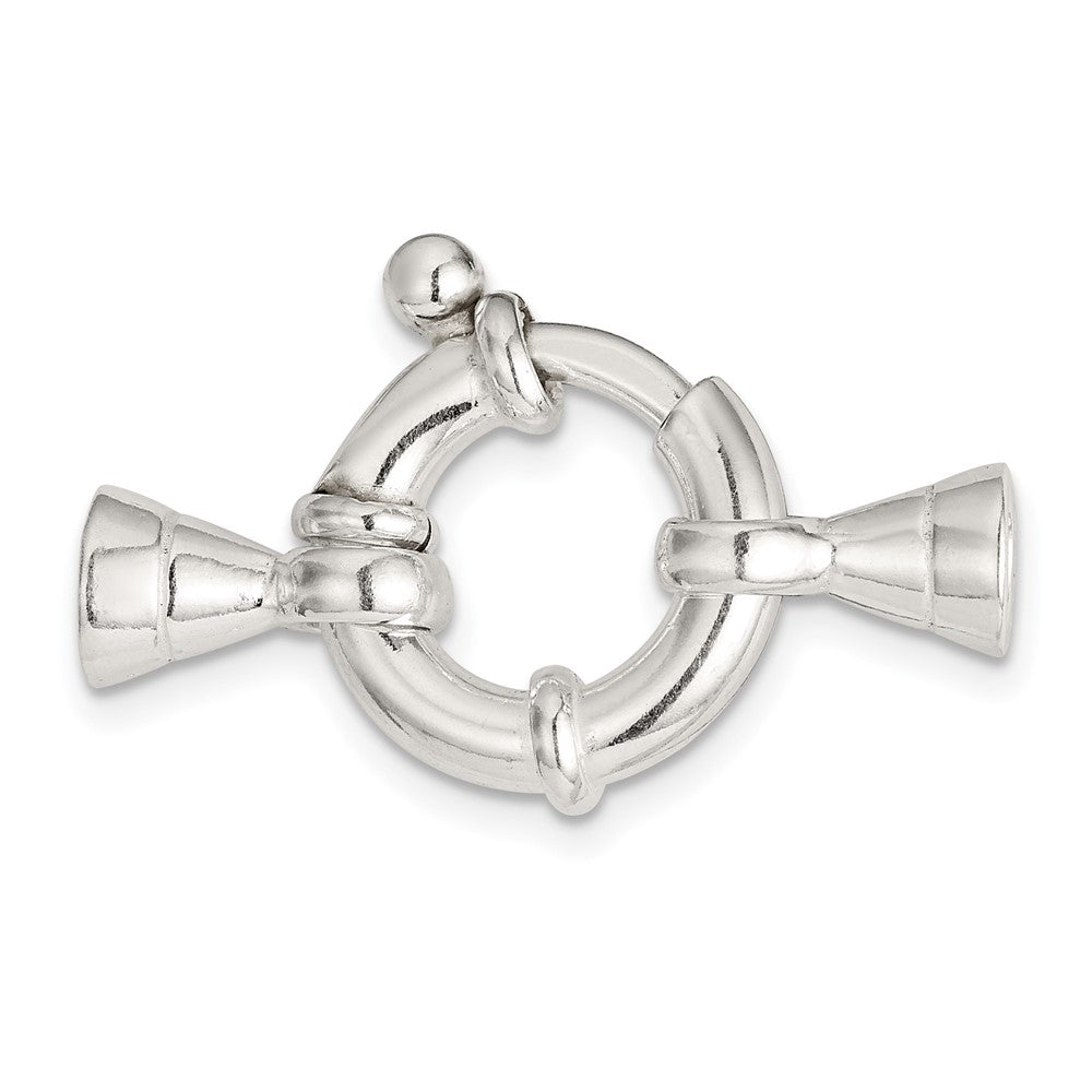 Sterling Silver 24 x 13.8mm Fancy Spring Ring Clasp