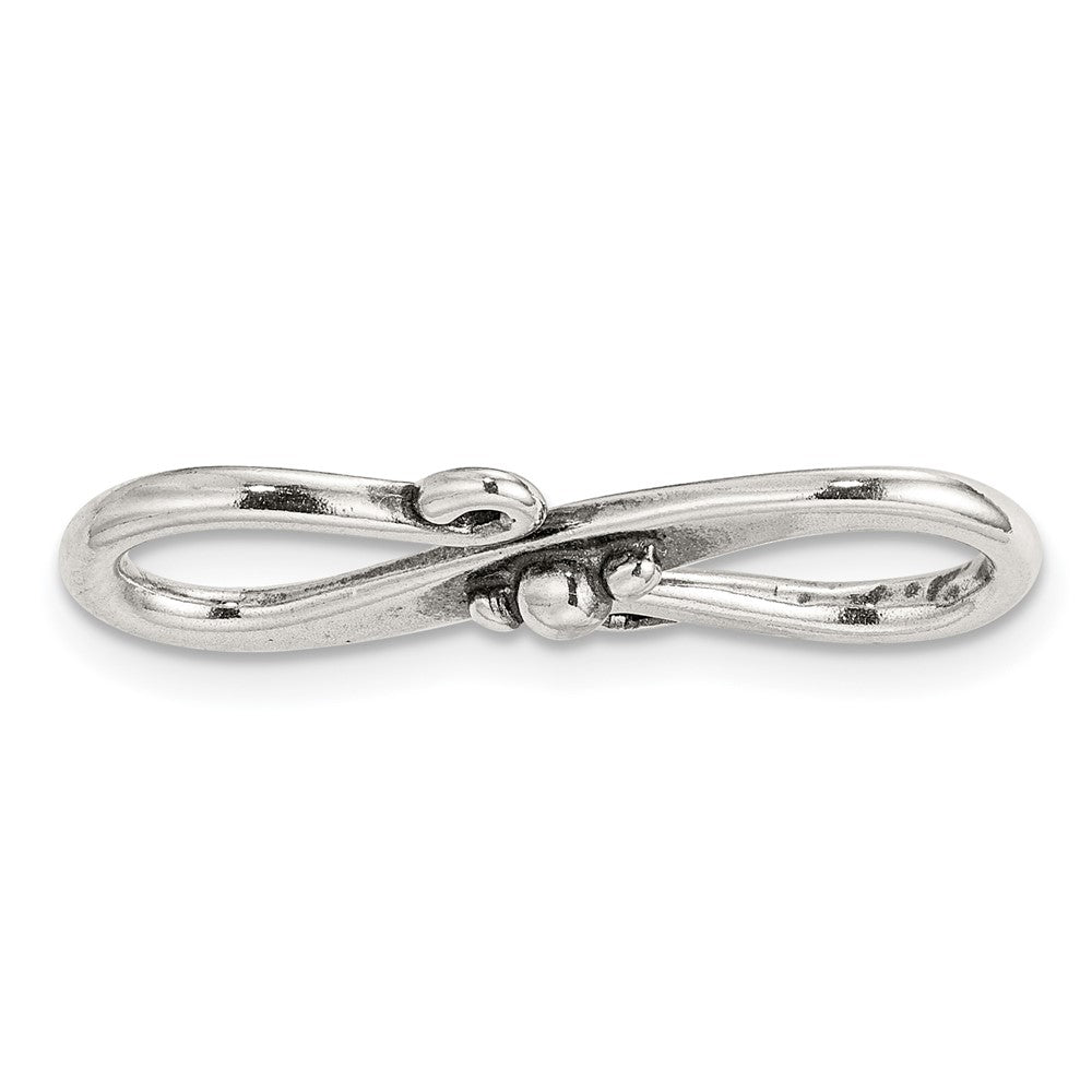 Sterling Silver 27 x 12.3mm Antiqued S Hook