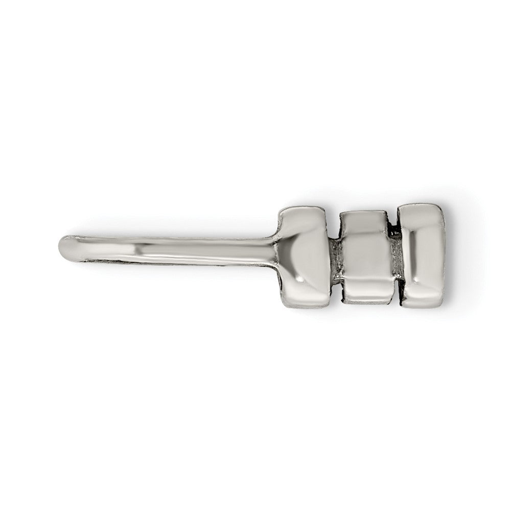 Sterling Silver Antiqued Hook Component