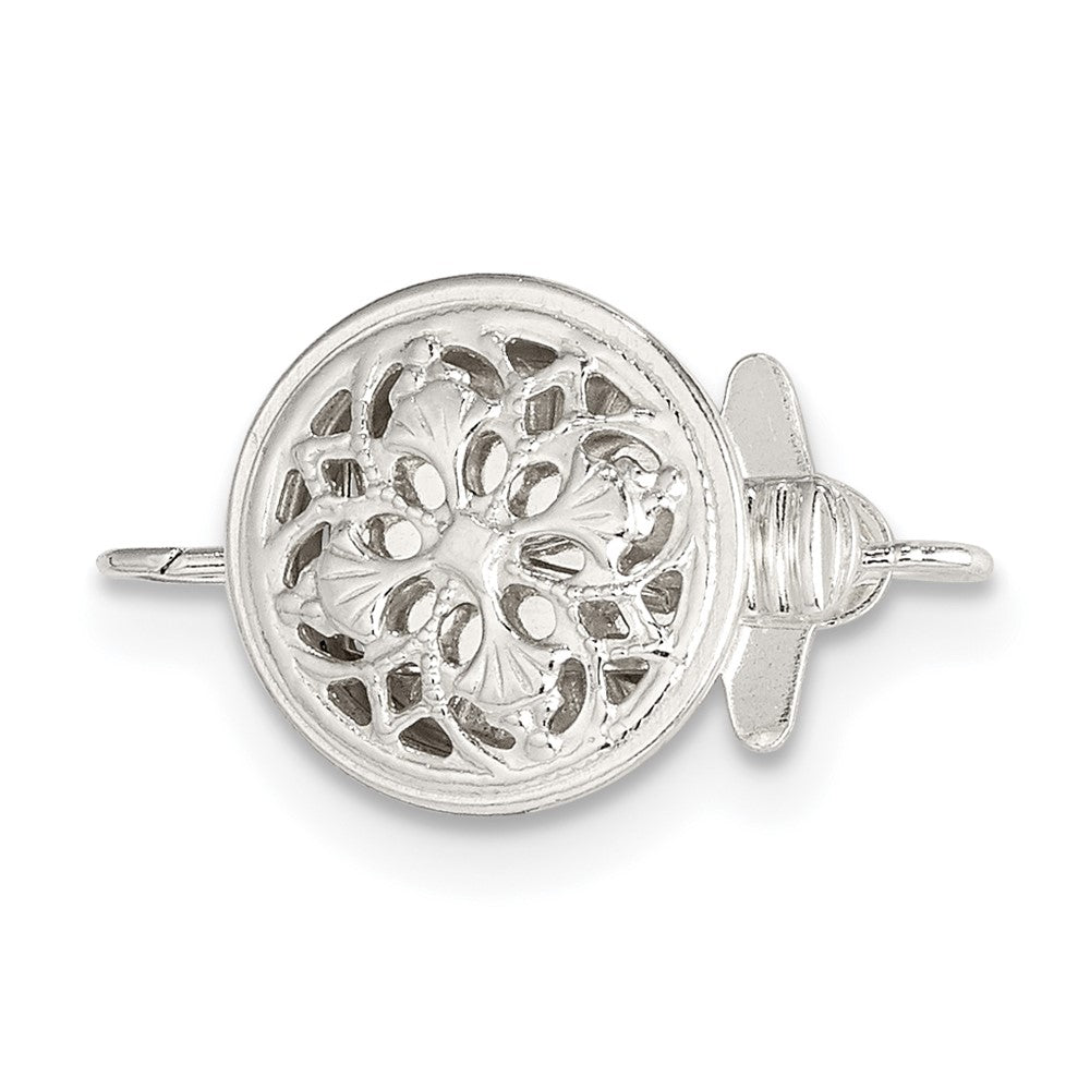 Sterling Silver 9.1mm Polished Pearl/Bead Clasp