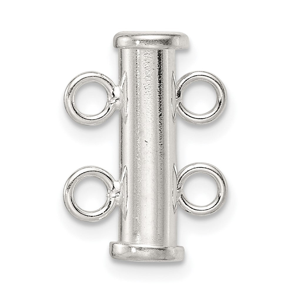 Sterling Silver 16.7 x 3.9mm 2-Strand Pearl Clasp