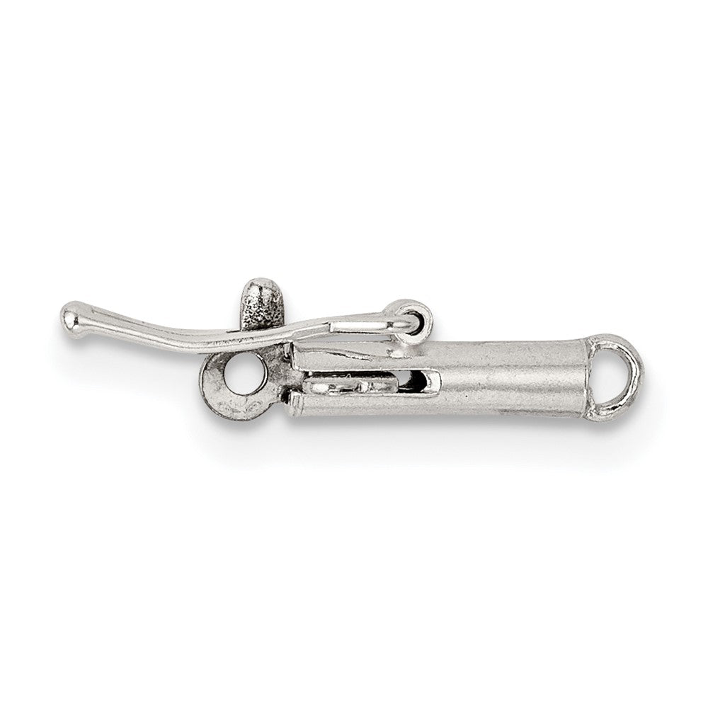 Sterling Silver 2 x 8.3mm Polished Barrel Clasp