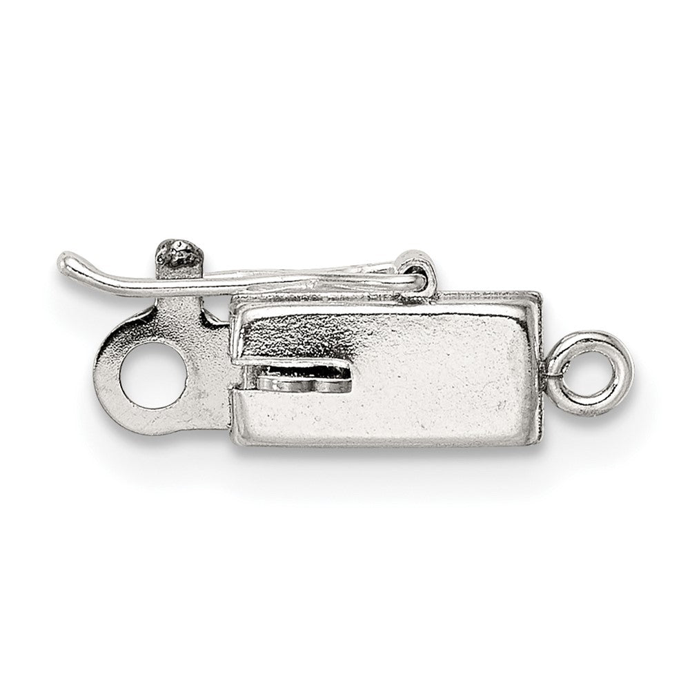 Sterling Silver 8.5 x 4.1mm Rectangular Barrel Clasp